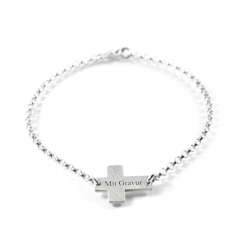 Armband gravur kreuz - gravur, 925
