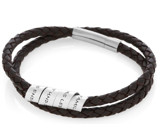 Herren armband gravur - gravur, leder