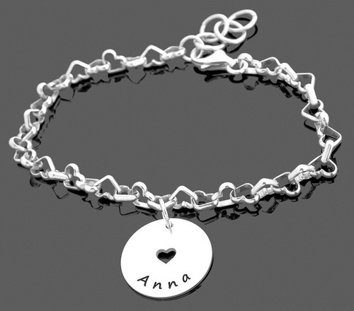 Silberarmband mit gravur herz - silberarmband, gravur,