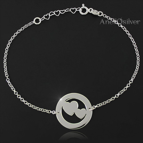 Armband mit doppel herz liebe - mit,