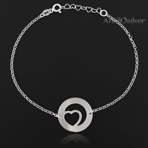 Armband rund mit herz - herz,, inkl